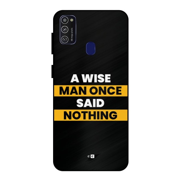 Wise Man Metal Back Case for Galaxy M21