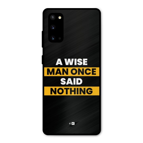 Wise Man Metal Back Case for Galaxy S20