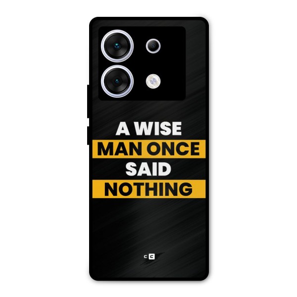 Wise Man Metal Back Case for Infinix Zero 30 5G