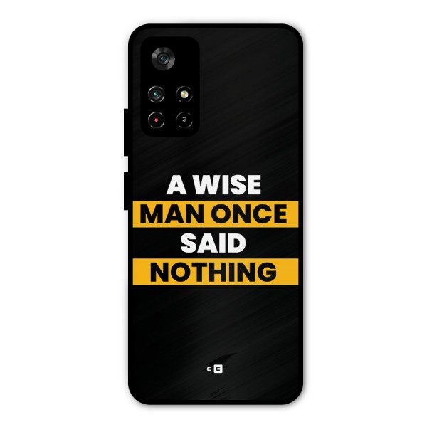 Wise Man Metal Back Case for Poco M4 Pro 5G