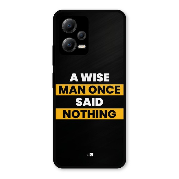 Wise Man Metal Back Case for Poco X5