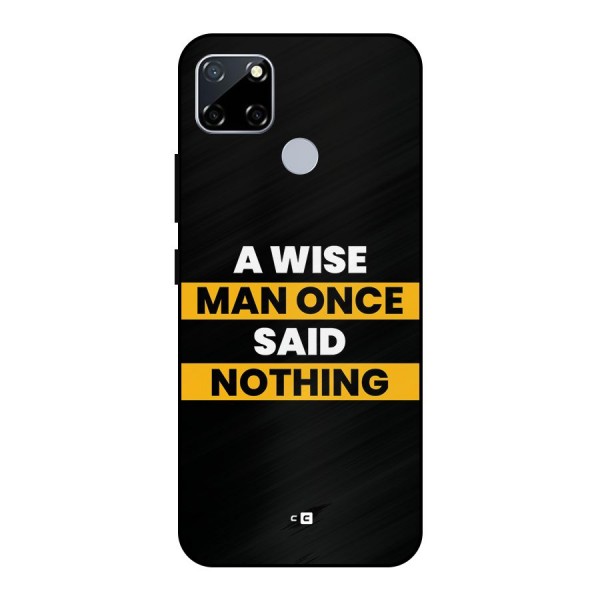 Wise Man Metal Back Case for Realme Narzo 30A