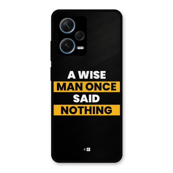 Wise Man Metal Back Case for Redmi Note 12 Pro Plus 5G
