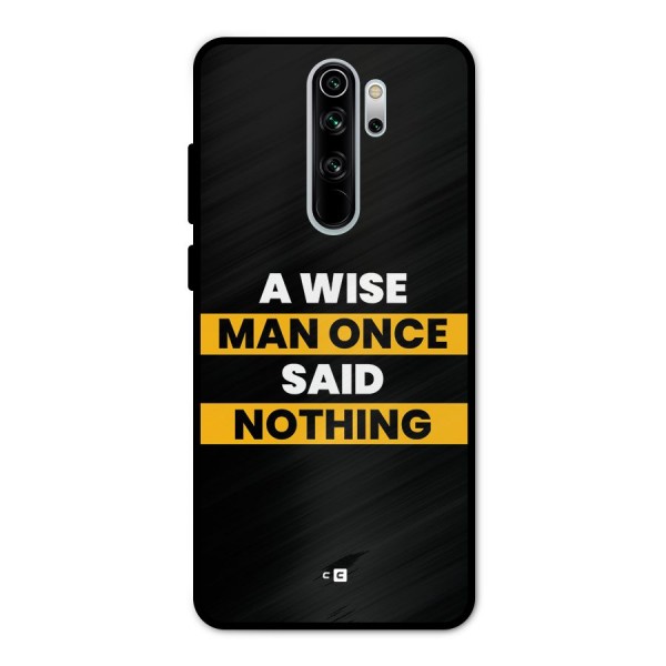 Wise Man Metal Back Case for Redmi Note 8 Pro