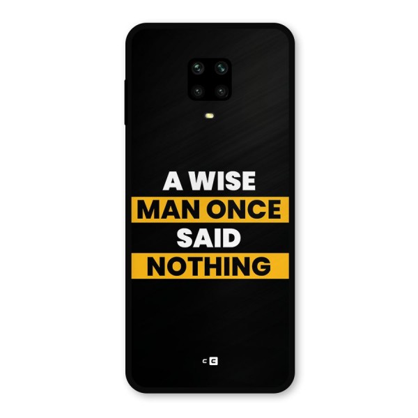 Wise Man Metal Back Case for Redmi Note 9 Pro Max