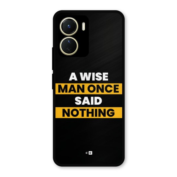 Wise Man Metal Back Case for Vivo Y16