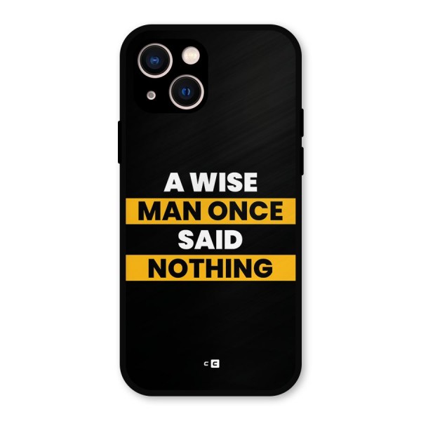 Wise Man Metal Back Case for iPhone 13