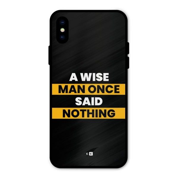 Wise Man Metal Back Case for iPhone XS