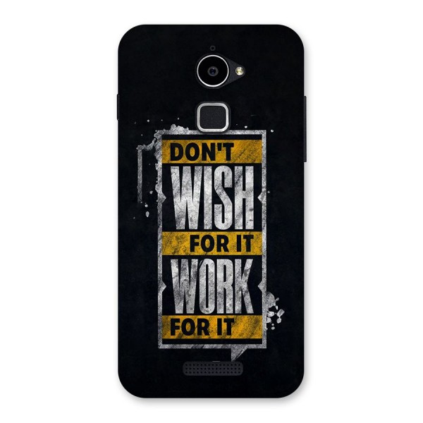Wish Work Back Case for Coolpad Note 3 Lite