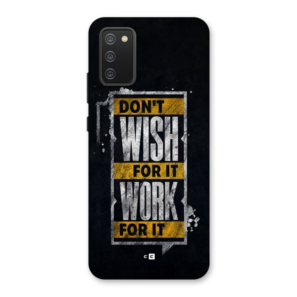 Wish Work Back Case for Galaxy M02s