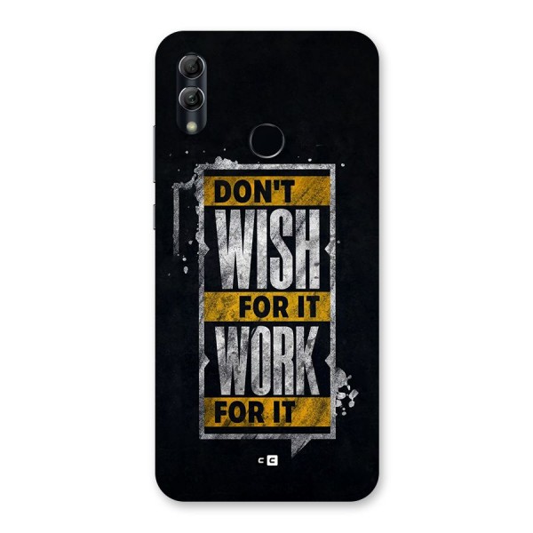 Wish Work Back Case for Honor 10 Lite