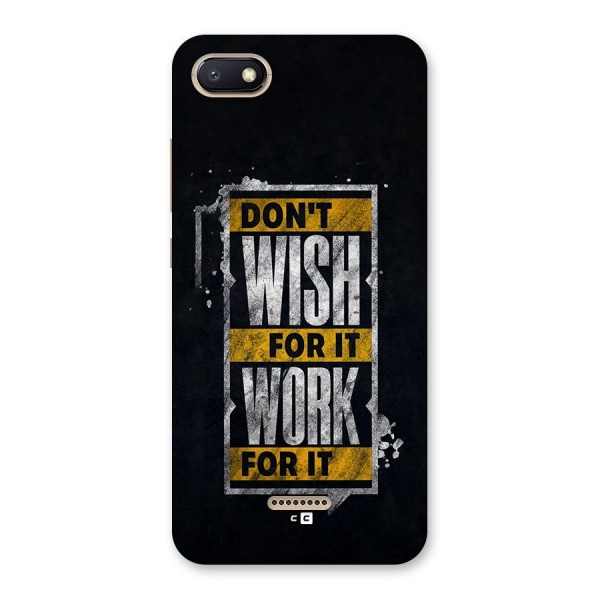 Wish Work Back Case for Redmi 6A