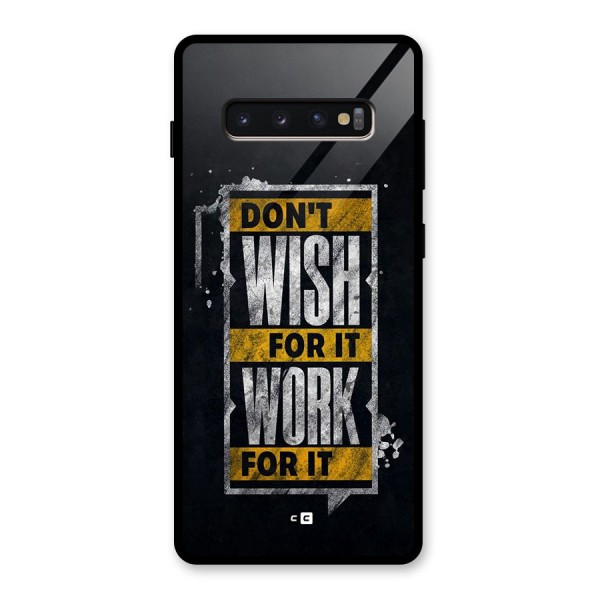 Wish Work Glass Back Case for Galaxy S10 Plus