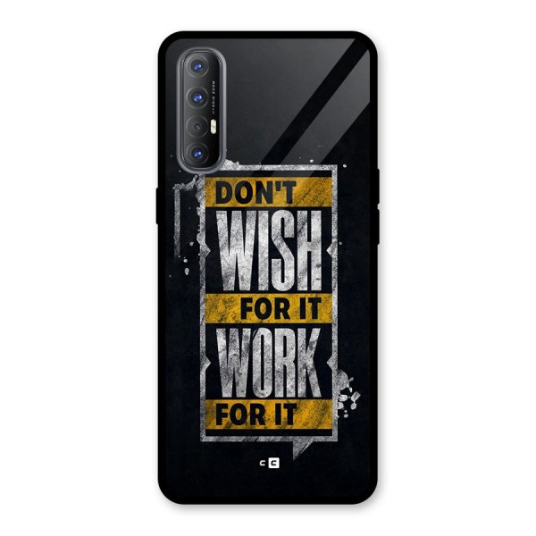 Wish Work Glass Back Case for Oppo Reno3 Pro