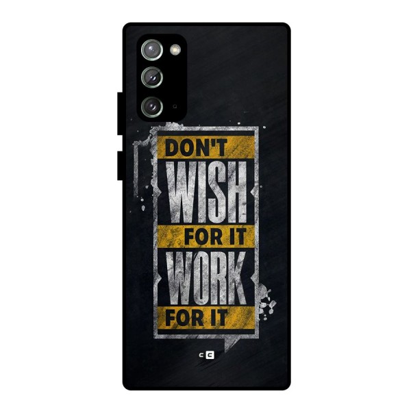 Wish Work Metal Back Case for Galaxy Note 20