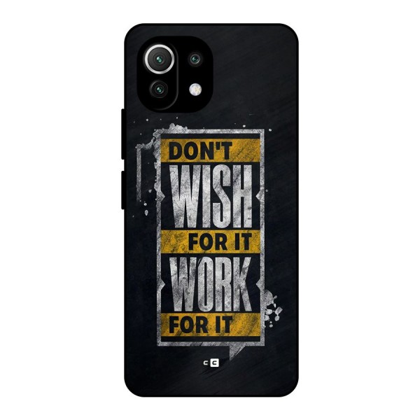 Wish Work Metal Back Case for Mi 11 Lite