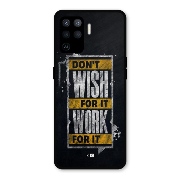 Wish Work Metal Back Case for Oppo F19 Pro