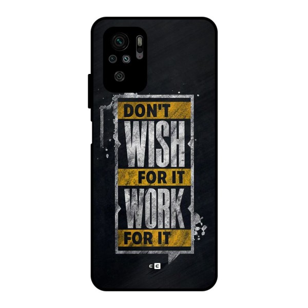 Wish Work Metal Back Case for Redmi Note 10S