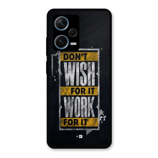 Wish Work Metal Back Case for Redmi Note 12 Pro Plus 5G