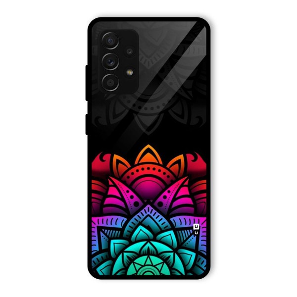 Wonderful Floral Glass Back Case for Galaxy A53 5G