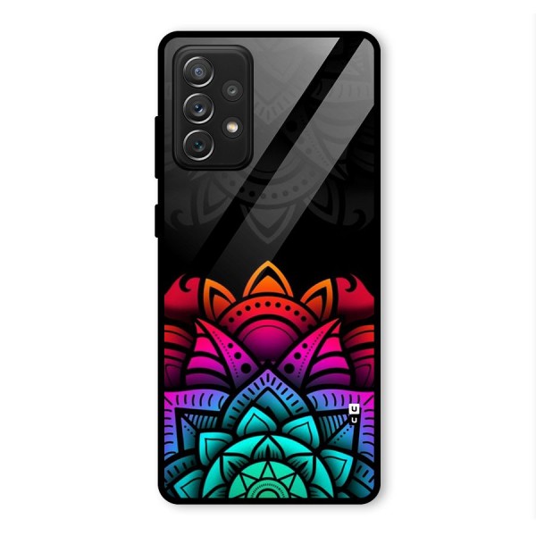 Wonderful Floral Glass Back Case for Galaxy A72