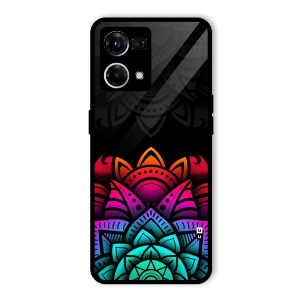 Wonderful Floral Glass Back Case for Oppo F21 Pro 4G