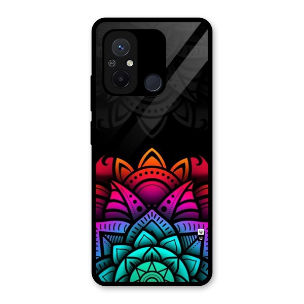 Wonderful Floral Glass Back Case for Redmi 12C