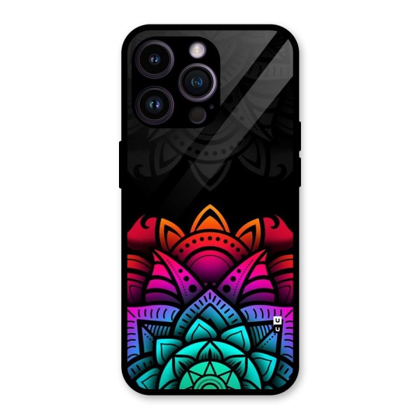 Wonderful Floral Glass Back Case for iPhone 14 Pro Max