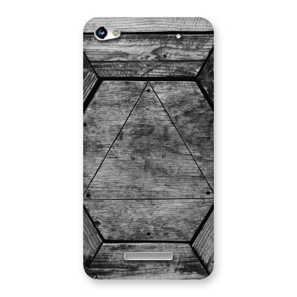 Wooden Hexagon Back Case for Micromax Hue 2