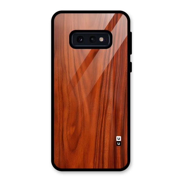 Wooden Texture Printed Glass Back Case for Galaxy S10e