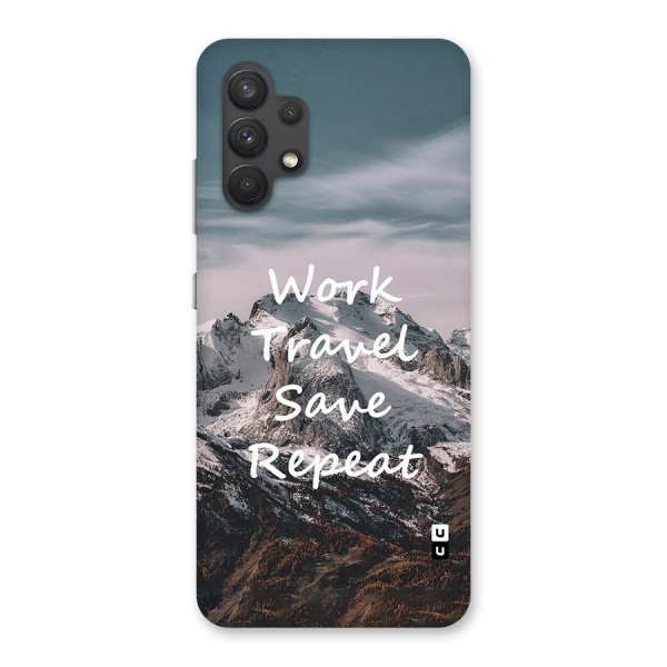 Work Travel Glass Back Case for Galaxy A32