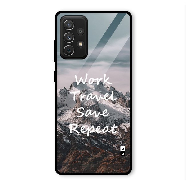 Work Travel Glass Back Case for Galaxy A72