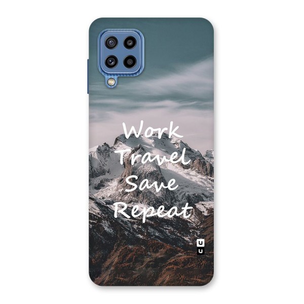Work Travel Glass Back Case for Galaxy M32