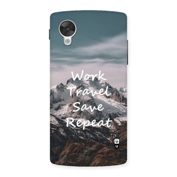 Work Travel Back Case for Google Nexus 5