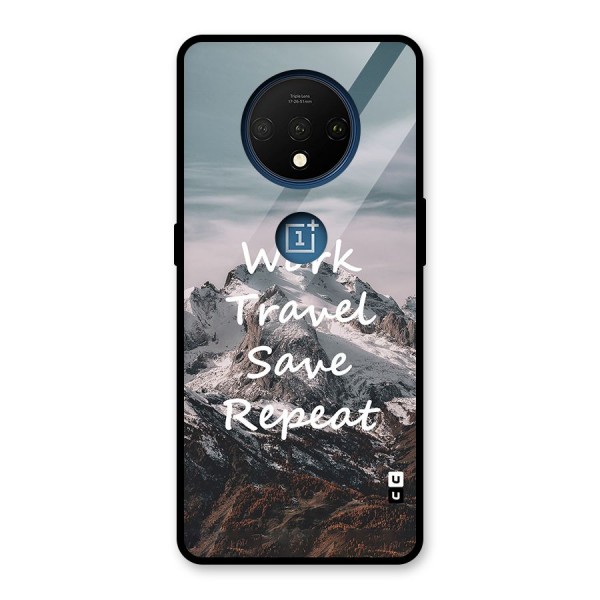 Work Travel Glass Back Case for OnePlus 7T