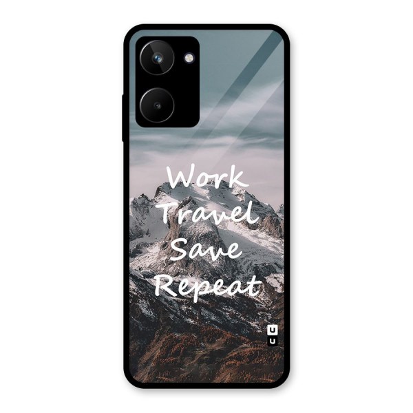 Work Travel Glass Back Case for Realme 10