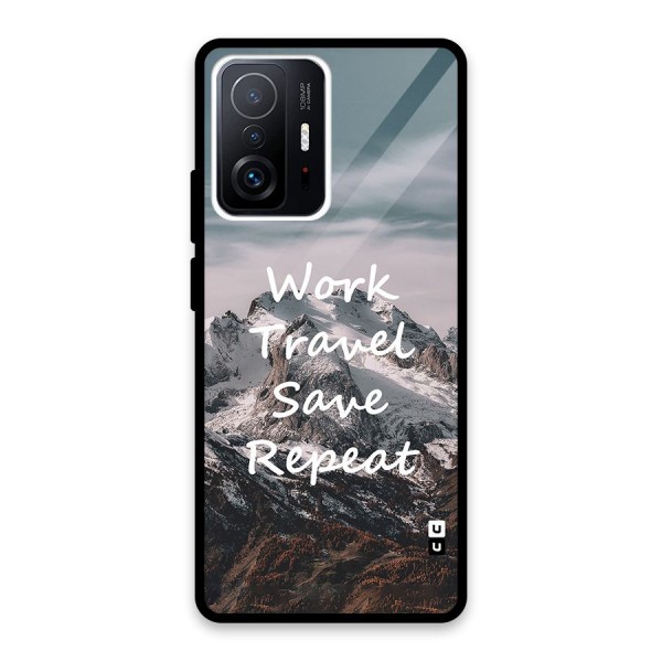 Work Travel Glass Back Case for Xiaomi 11T Pro