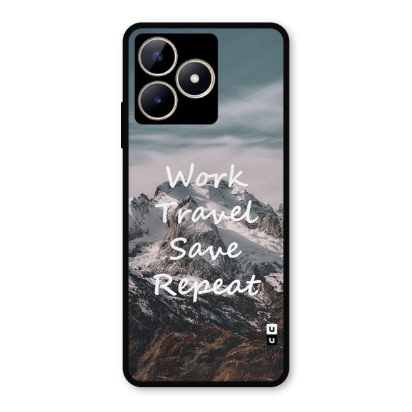 Work Travel Metal Back Case for Realme C53