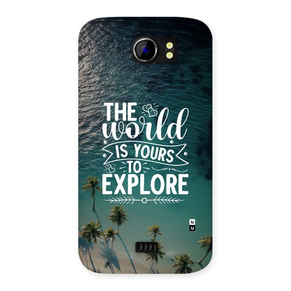 World To Explore Back Case for Canvas 2 A110