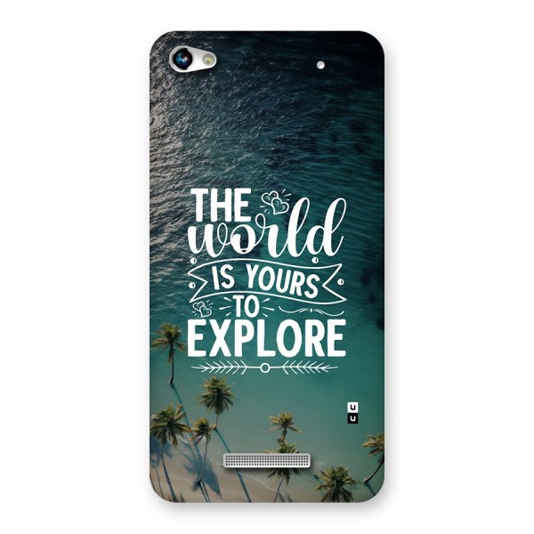 World To Explore Back Case for Canvas Hue 2 A316