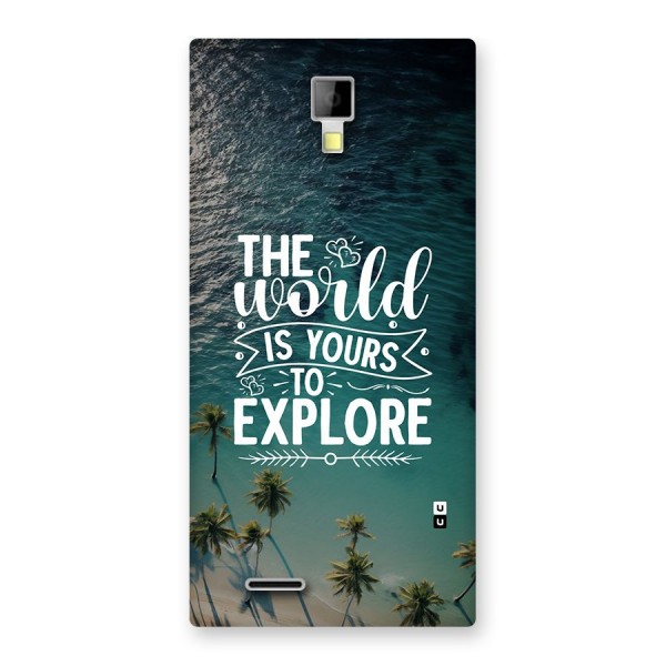 World To Explore Back Case for Canvas Xpress A99