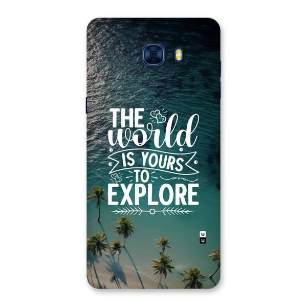 World To Explore Back Case for Galaxy C7 Pro