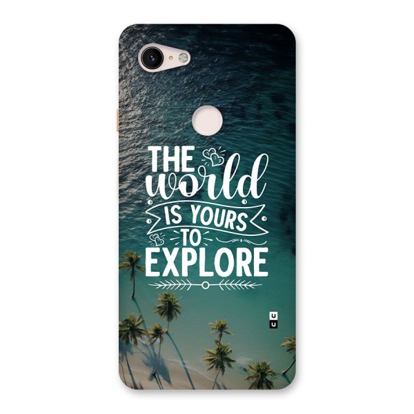 World To Explore Back Case for Google Pixel 3 XL