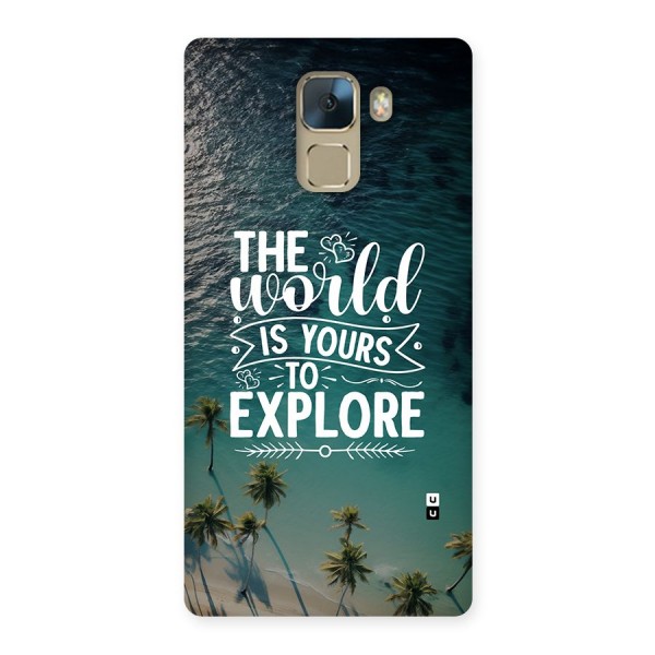 World To Explore Back Case for Honor 7
