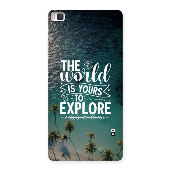 World To Explore Back Case for Huawei P8