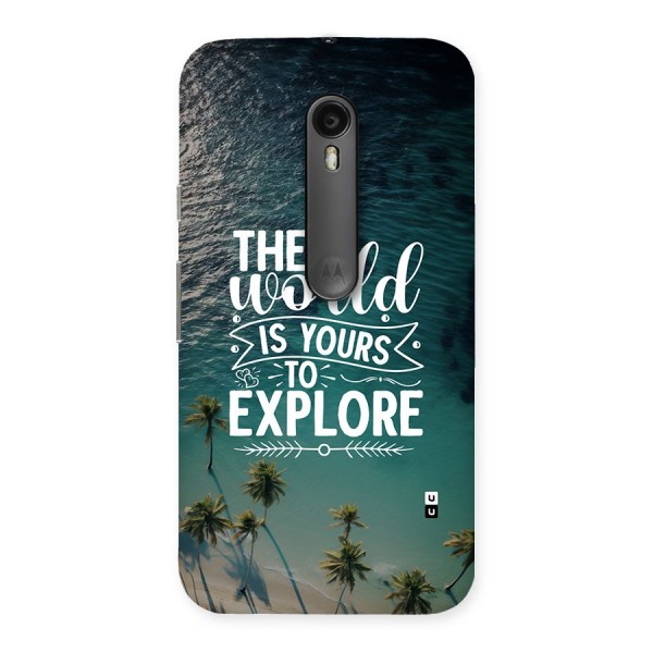World To Explore Back Case for Moto G3