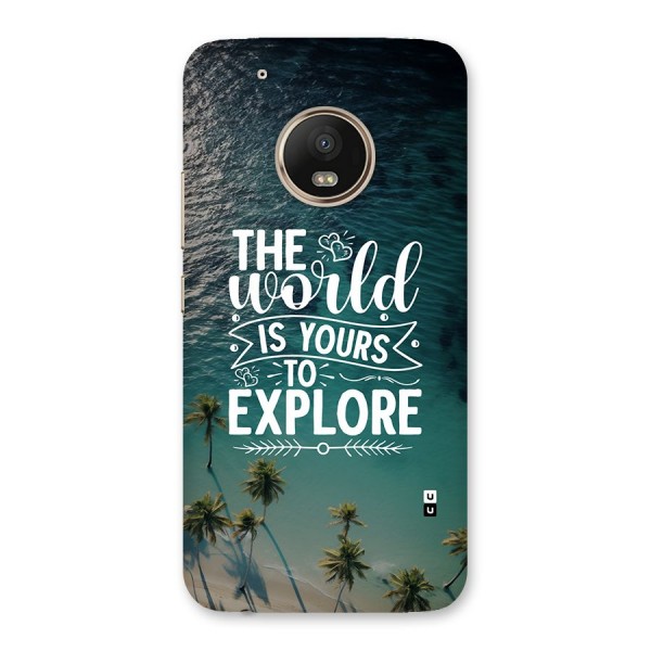 World To Explore Back Case for Moto G5 Plus