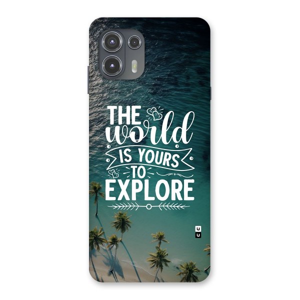 World To Explore Back Case for Motorola Edge 20 Fusion
