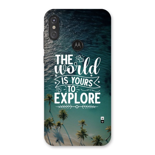 World To Explore Back Case for Motorola One Power