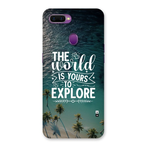 World To Explore Back Case for Oppo F9